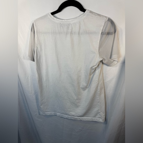 H by HALSTON Mesh Sleeve Graphic T Shirt Women Fashion Size S - Picture 9 of 11